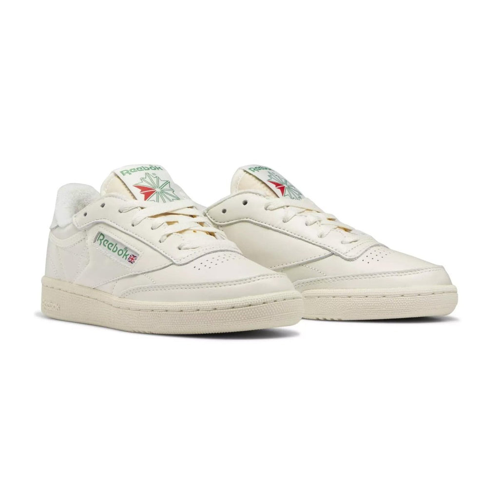 Reebok Women's Club C 1985 Chalk/Green - Sneakers